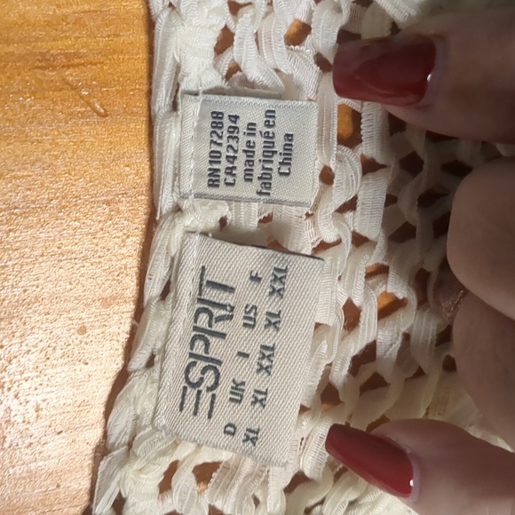 ESPRIT* XXL ladies open weave boho hippy chic free people inspired sweater - Picture 8 of 15